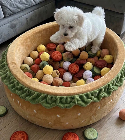 ChomperBed with poodle